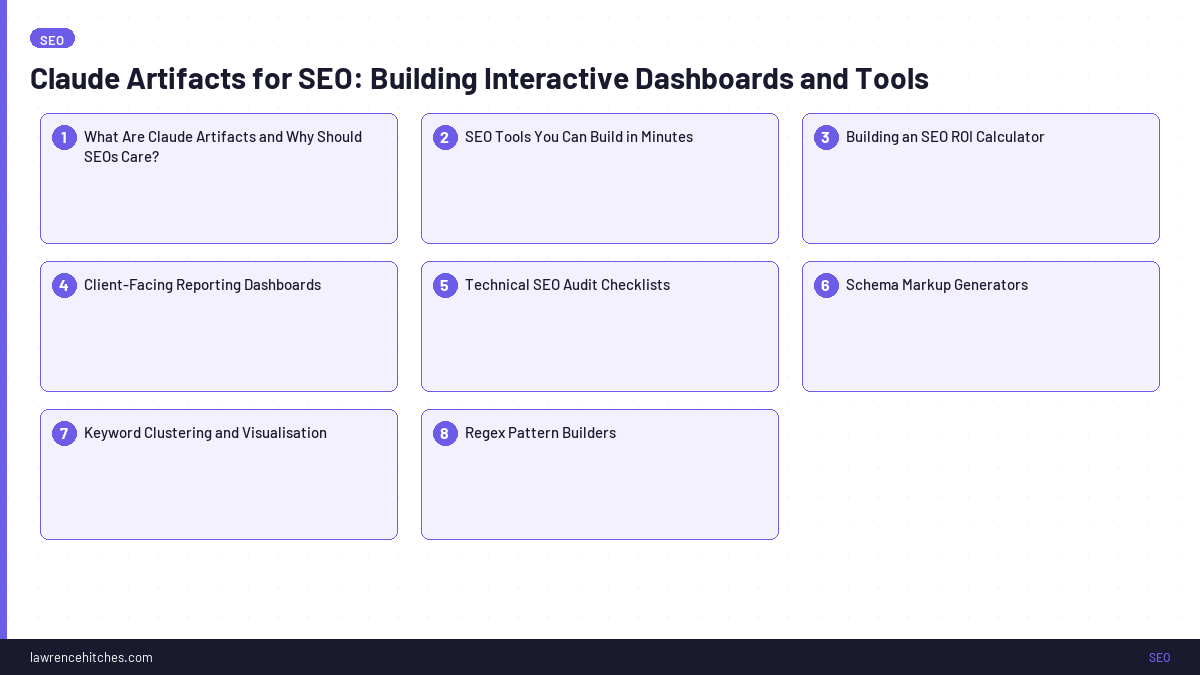 Claude Artifacts for SEO: Building Interactive Dashboards and Tools