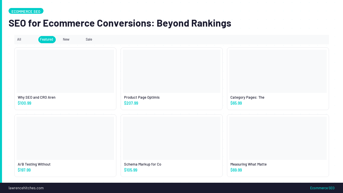 SEO for Ecommerce Conversions: Beyond Rankings