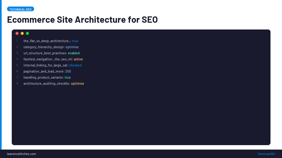 Ecommerce Site Architecture for SEO