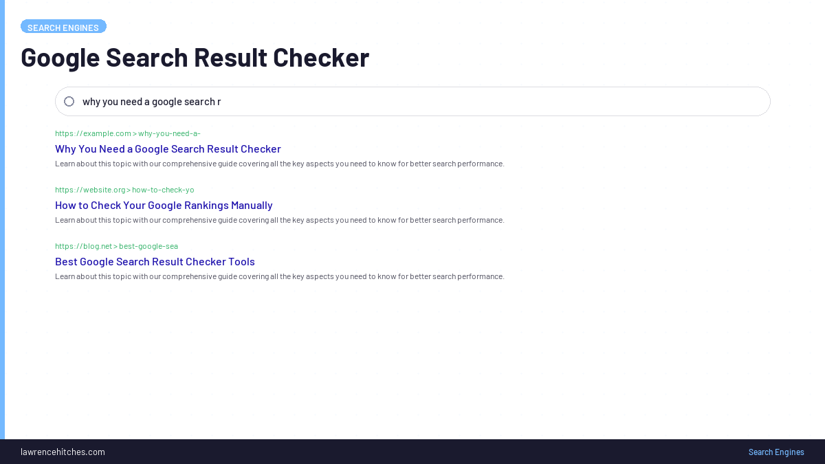 Google Search Result Checker