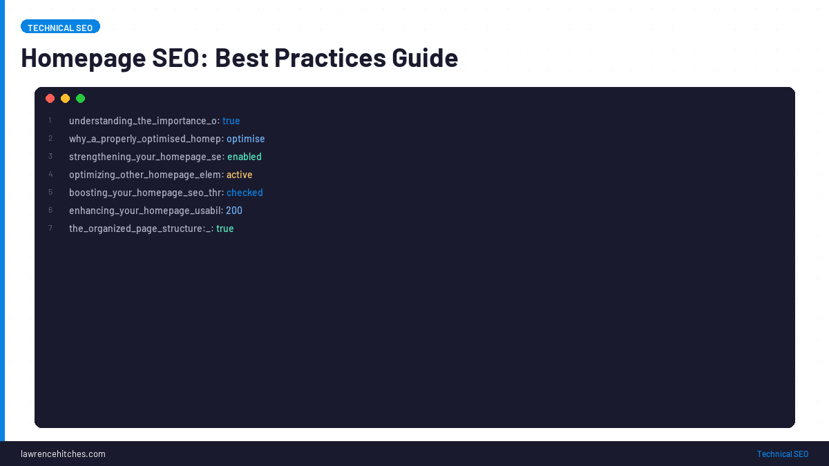 Homepage SEO: Best Practices Guide