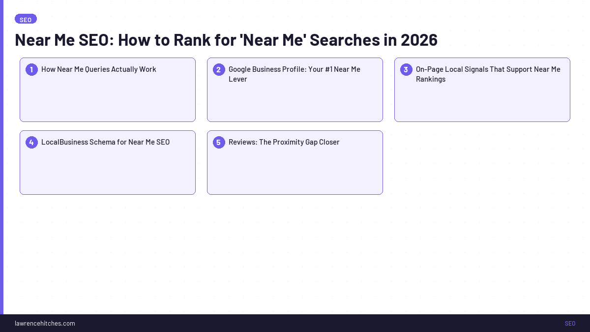 Near Me SEO: How to Rank for 'Near Me' Searches in 2026