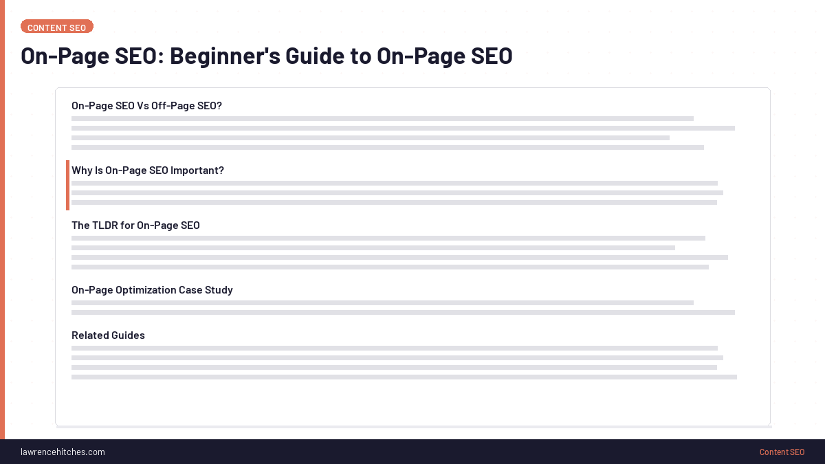 On-Page SEO: Beginner's Guide to On-Page SEO