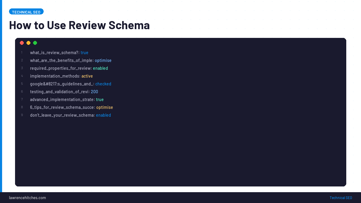How to Use Review Schema