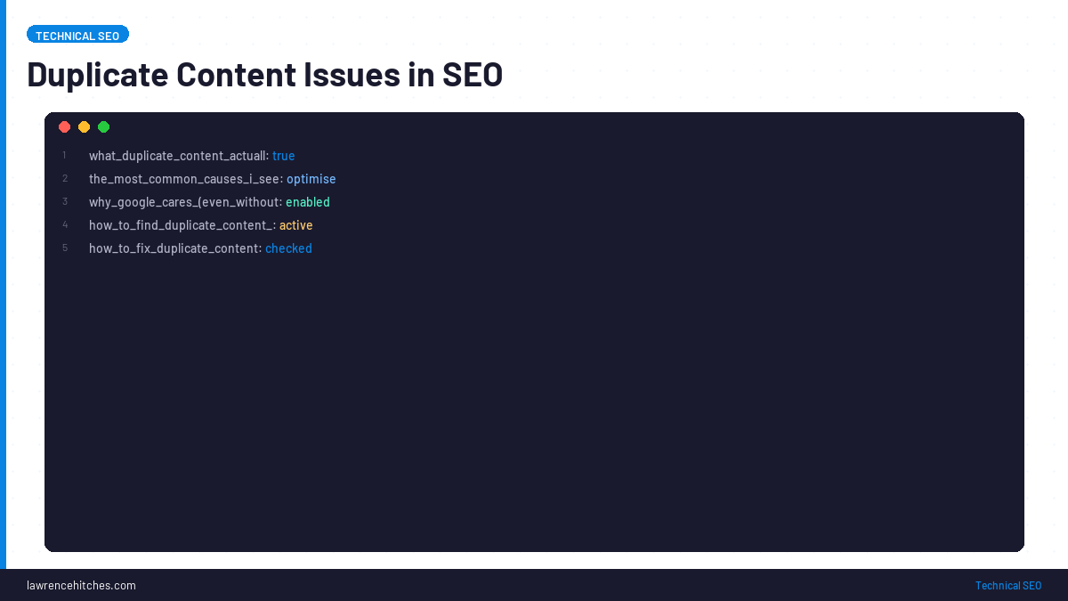 Duplicate Content Issues in SEO